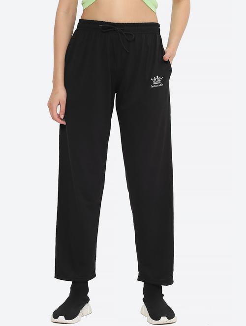 black solid track pant - 19686683 - Very Small Image - 1