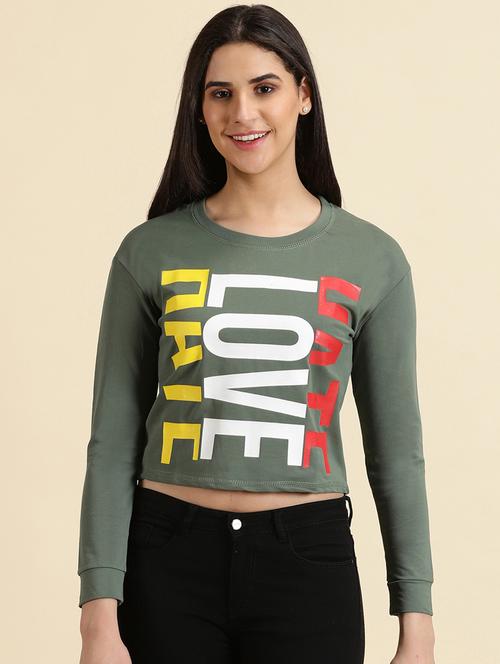 women's straight round neck top - 19699113 - Very Small Image - 1