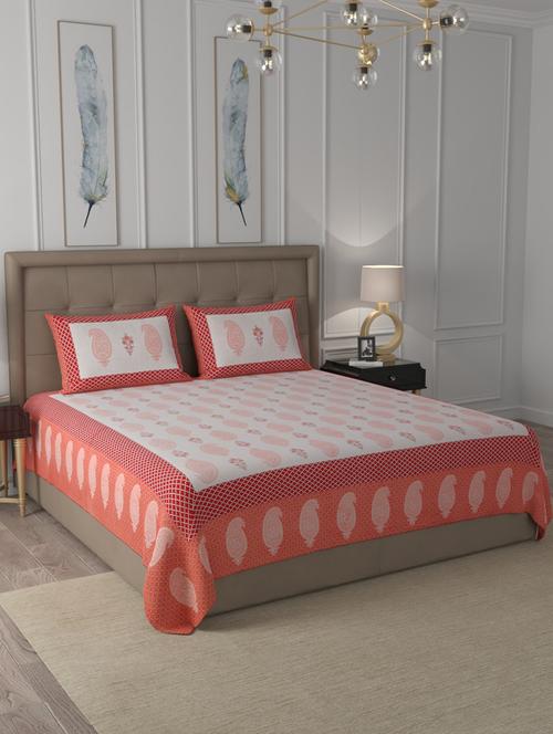 cotton printed king size bedsheet - 19747465 - Very Small Image - 1