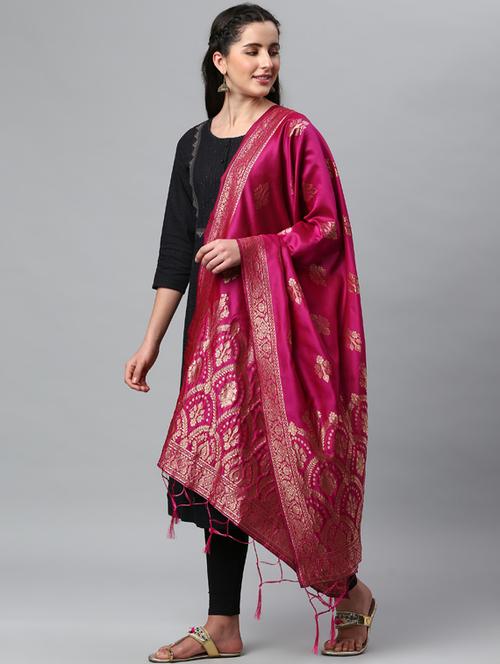 floral banarasi dupatta - 19754891 - Very Small Image - 1