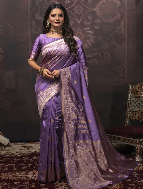 self designed woven saree with blouse - 19755057 - Very Small Image - 1