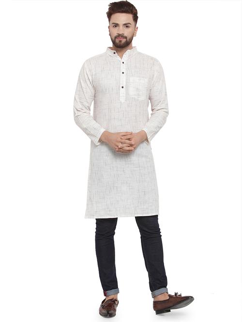 mandarin neck solid kurta - 19814459 - Very Small Image - 1