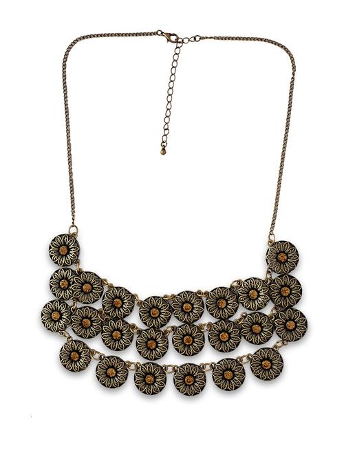 antique flower cluster necklace - 19846 - Very Small Image - 1