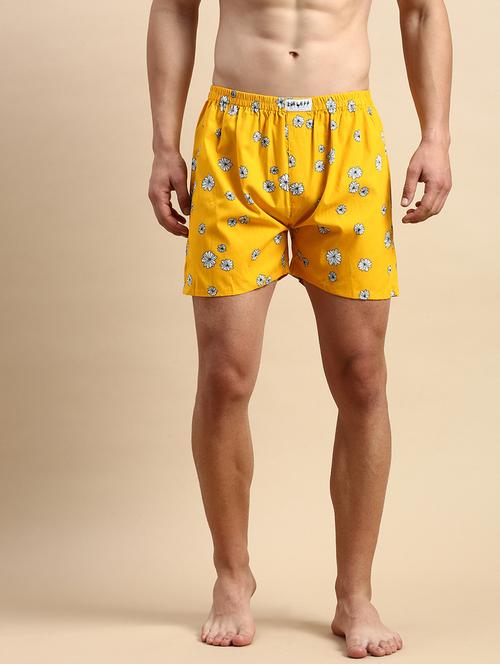men's floral printed cotton boxers - 19864192 - Very Small Image - 1