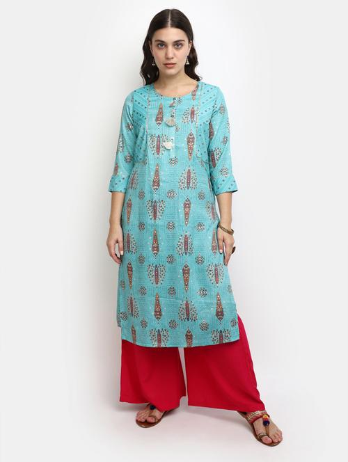 women's straight kurta - 19876587 - Very Small Image - 1