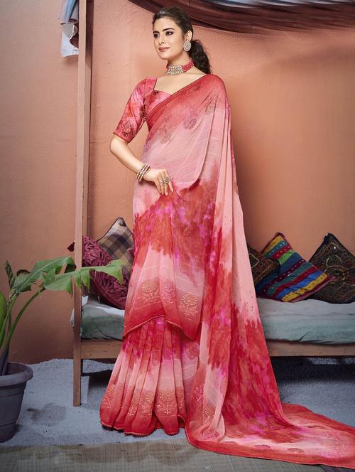 embroidered border woven saree with blouse - 19882919 - Very Small Image - 1