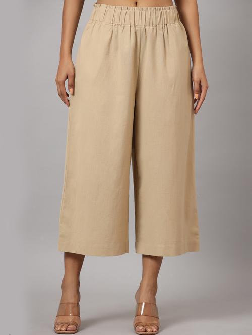 solids cotton straight palazzo - 19908189 - Very Small Image - 1