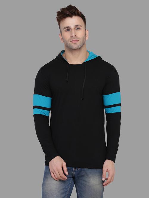 hood neck solid regular t-shirt - 19915511 - Very Small Image - 1
