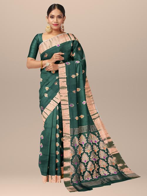 women's banarasi saree with blouse - 19925968 - Very Small Image - 1