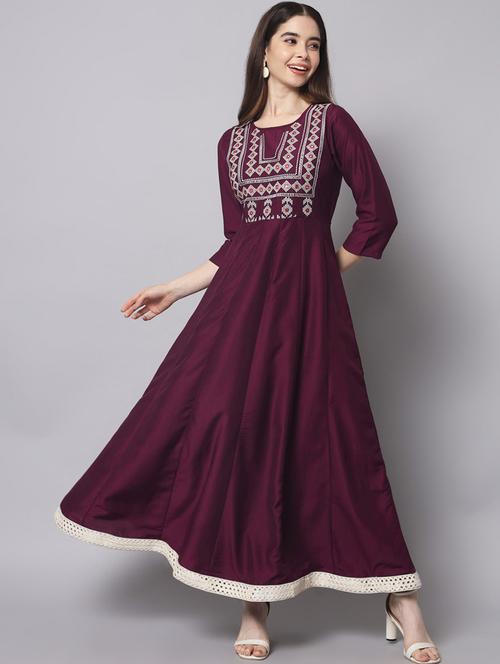 women's anarkali kurta - 19937833 - Very Small Image - 1