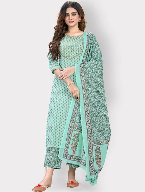 printed kurta dupatta set - 19942658 - Very Small Image - 1