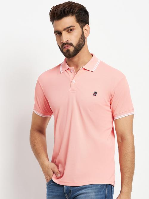 men solid short sleeve polo t-shirt - 19957712 - Very Small Image - 1