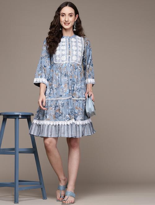 women's tiered dress mini dress - 20002514 - Very Small Image - 1