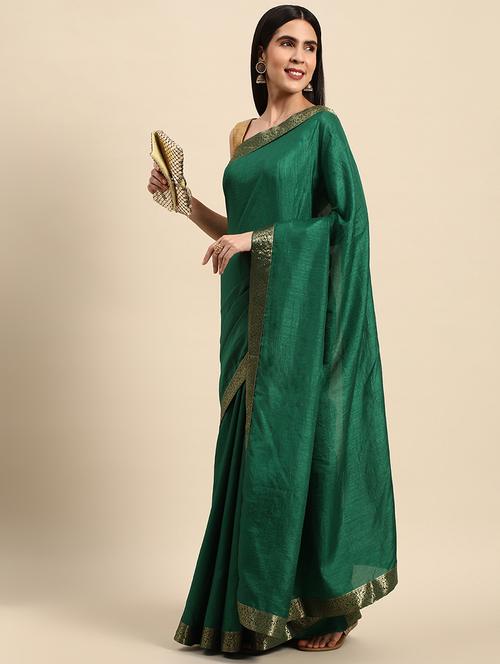 women's bordered royal blue colored saree - 20041392 - Very Small Image - 1