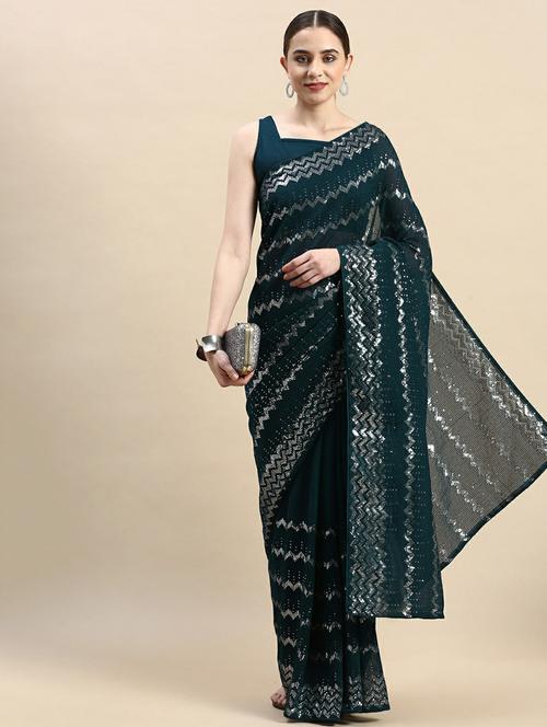 women's embellished saree - 20098632 - Very Small Image - 1