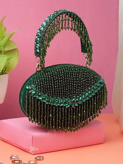 green embellished box clutch - 20132435 - Very Small Image - 1