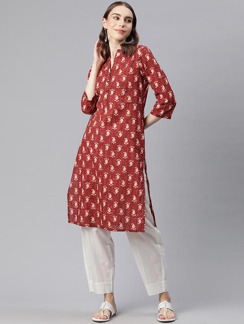 women's straight kurta - 20136764 - Very Small Image - 1