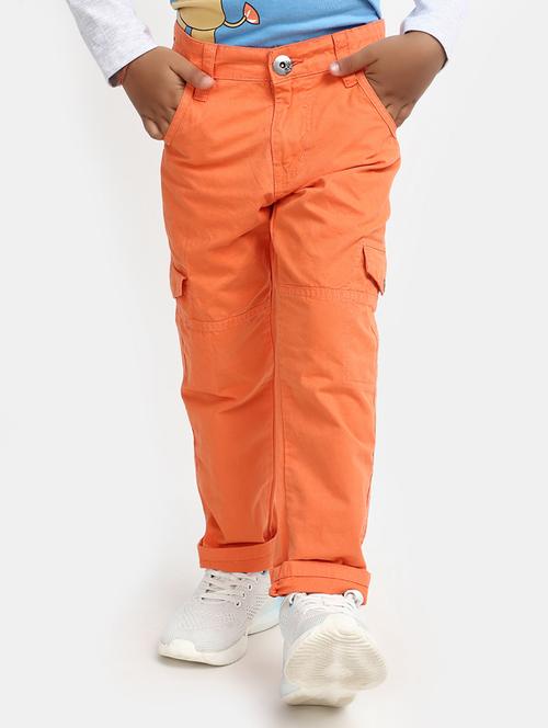 boys solid mid rise cargo - 20158242 - Very Small Image - 1