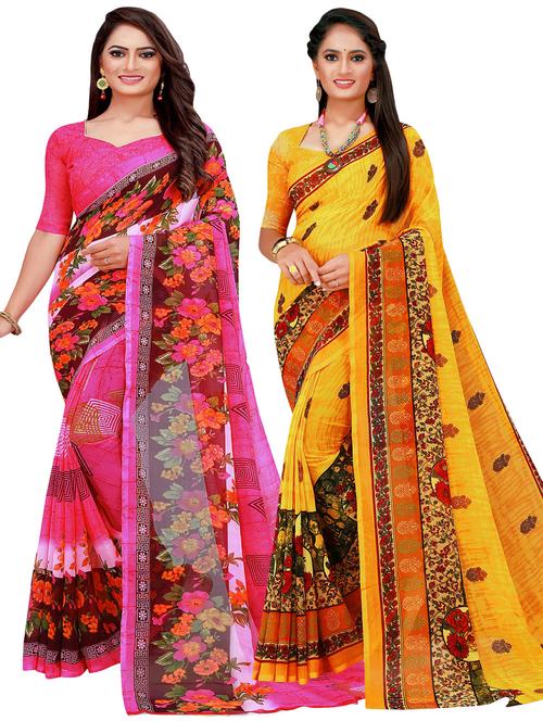 women's saree combo with blouse - 20209912 - Very Small Image - 1