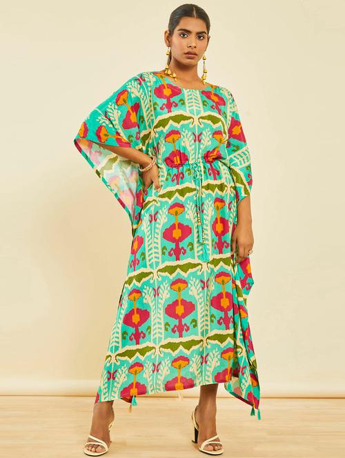 women printed kaftan dress - 20252805 - Very Small Image - 1