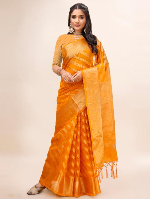 women's banarasi saree - 20280570 - Very Small Image - 1