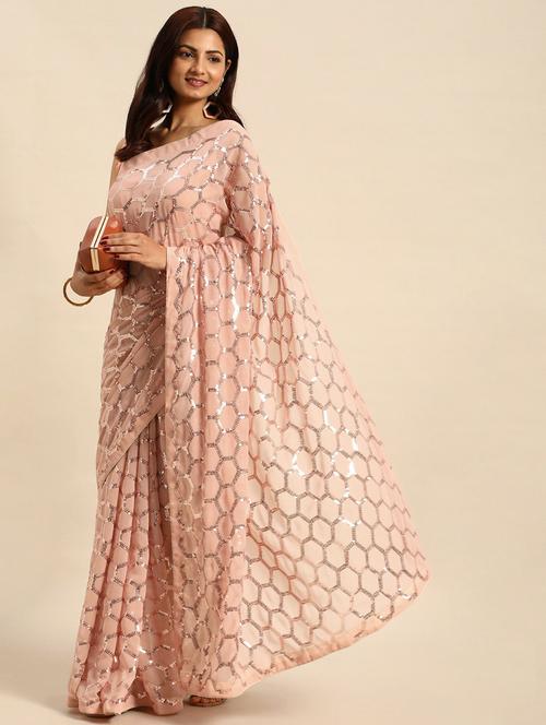 women's embellished saree with blouse - 20299692 - Very Small Image - 1