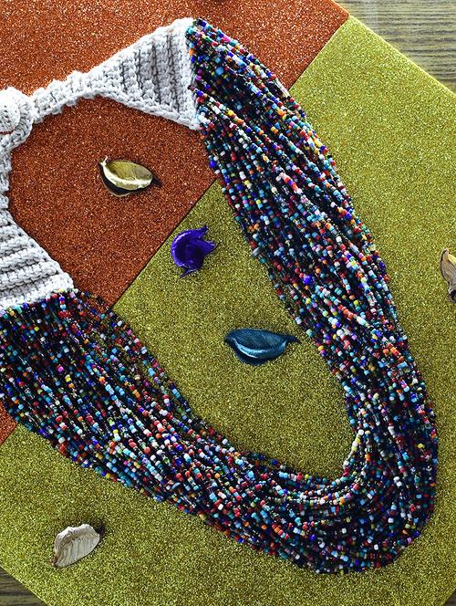 multi colored metal statement necklace - 20331869 - Very Small Image - 1