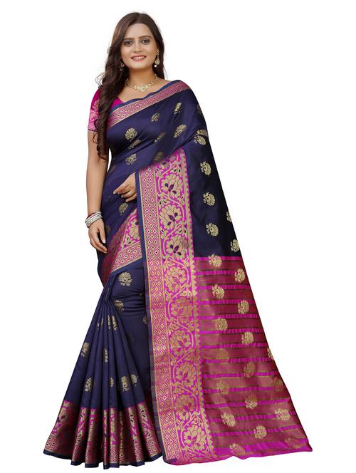 women's banarasi saree with blouse - 20336029 - Very Small Image - 1