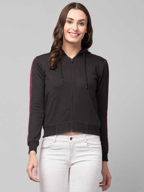 women black fleece summer jacket - 20340940 - Very Small Image - 1