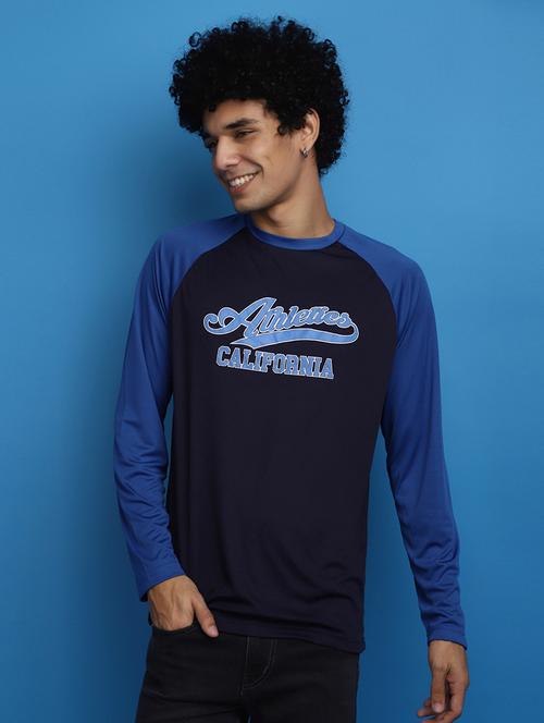 blue polyester front print tshirt - 20379792 - Very Small Image - 1