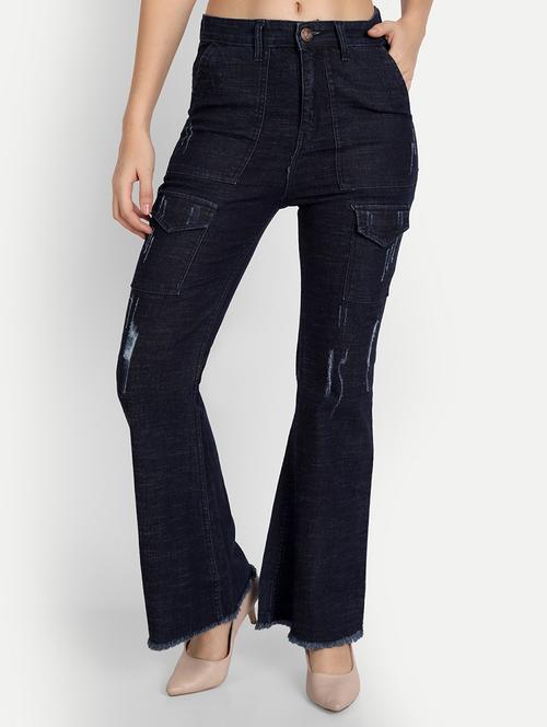 women's distress bootcut jeans - 20386505 - Very Small Image - 1