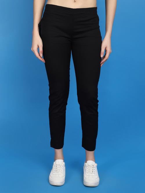 black cotton joggers - 20448517 - Very Small Image - 1