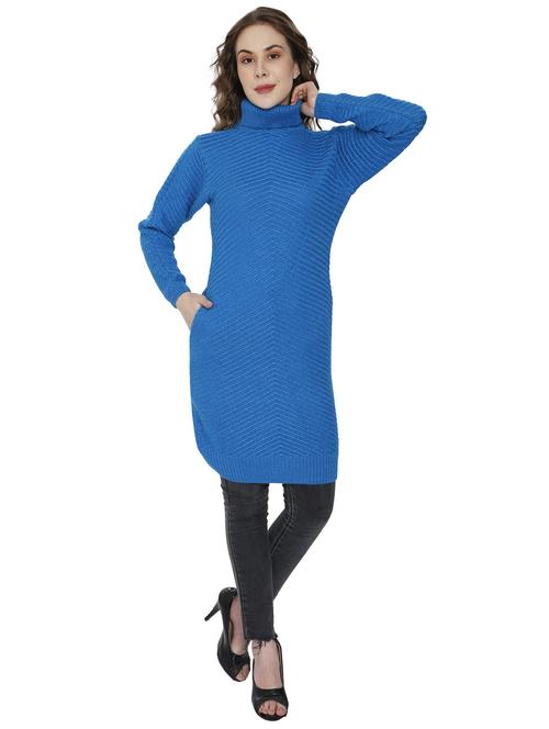 women self design long sleeve long pullover - 20512270 - Very Small Image - 1