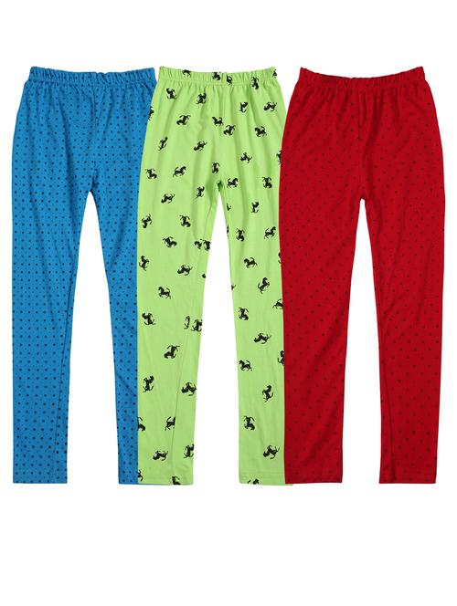 girls pack of 3 cotton legging - 20519209 - Very Small Image - 1