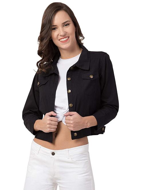 black denim summer jacket - 20540434 - Very Small Image - 1