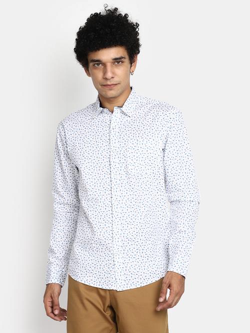 white printed casual shirt - 20562407 - Very Small Image - 1