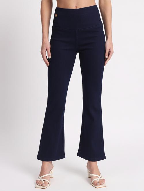 women solid bootcut denim jegging - 20644461 - Very Small Image - 1