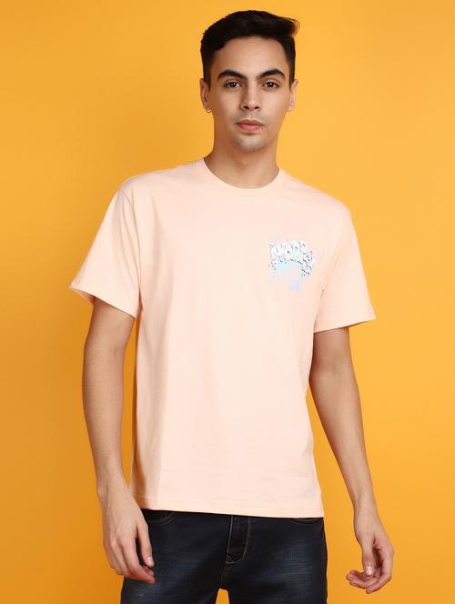 men round neck front & back print t-shirt - 20809754 - Very Small Image - 1