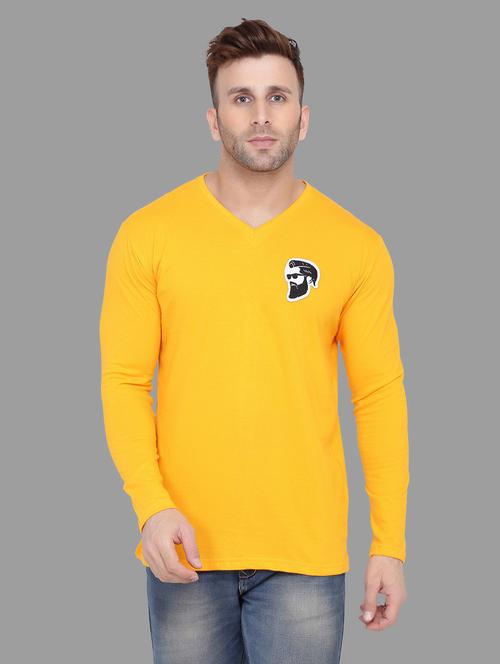 yellow cotton blend t-shirt - 20841889 - Very Small Image - 1
