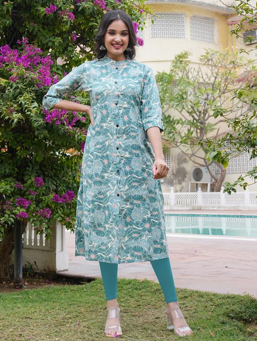 women roll up sleeve a-line kurta - 20892820 - Very Small Image - 1