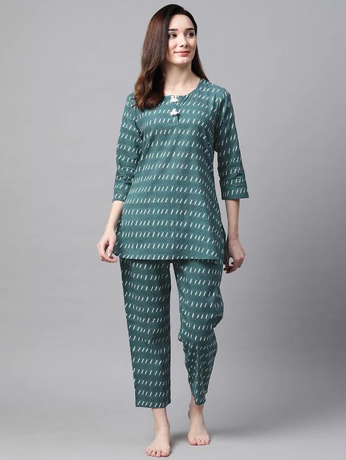 women green printed co-ord set - 20947986 - Very Small Image - 1
