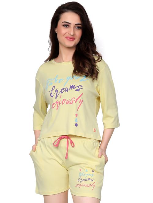 women nightwear shorts set - 20961845 - Very Small Image - 1