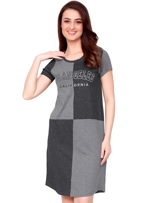 women round neck short sleeves nighties - 20961914 - Very Small Image - 1
