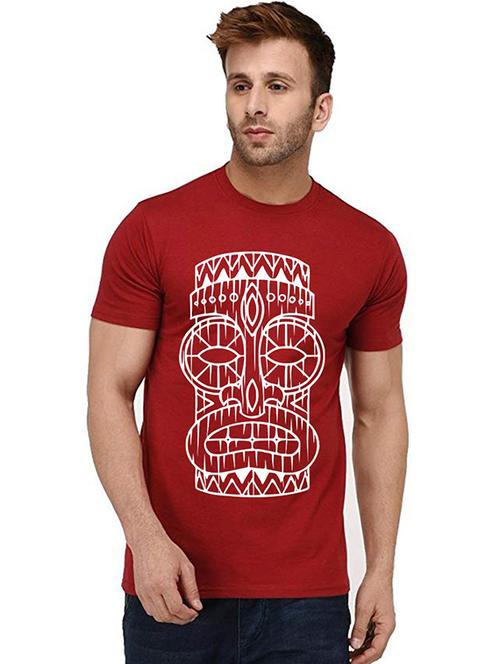 men's round neck front print t-shirt - 20992733 - Very Small Image - 1