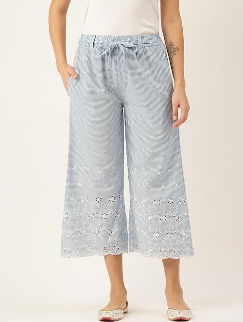 women mid-rise striped culottes - 21029224 - Very Small Image - 1