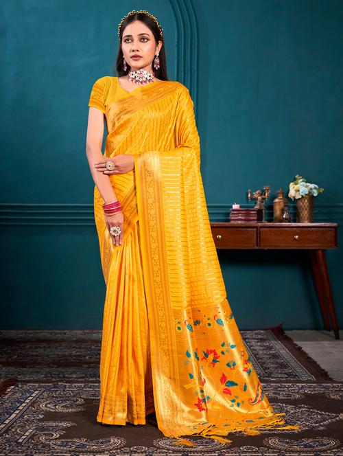 women self design paithani saree with blouse - 21036498 - Very Small Image - 1