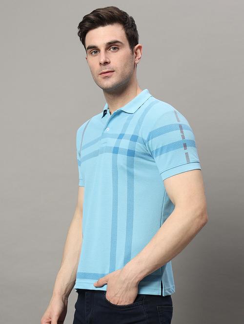 men checkered cotton polo t-shirt - 21055520 - Very Small Image - 1