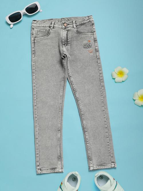 boys solid mid rise slim fit jean - 21070234 - Very Small Image - 1