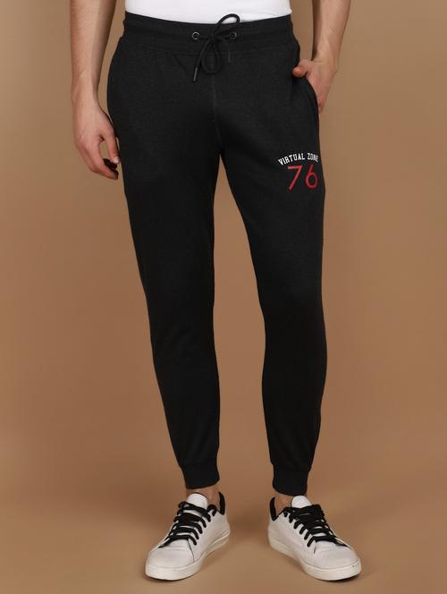 black cotton full length jogger - 21082143 - Very Small Image - 1