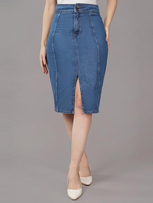 light blue denim pencil skirt - 21145170 - Very Small Image - 1